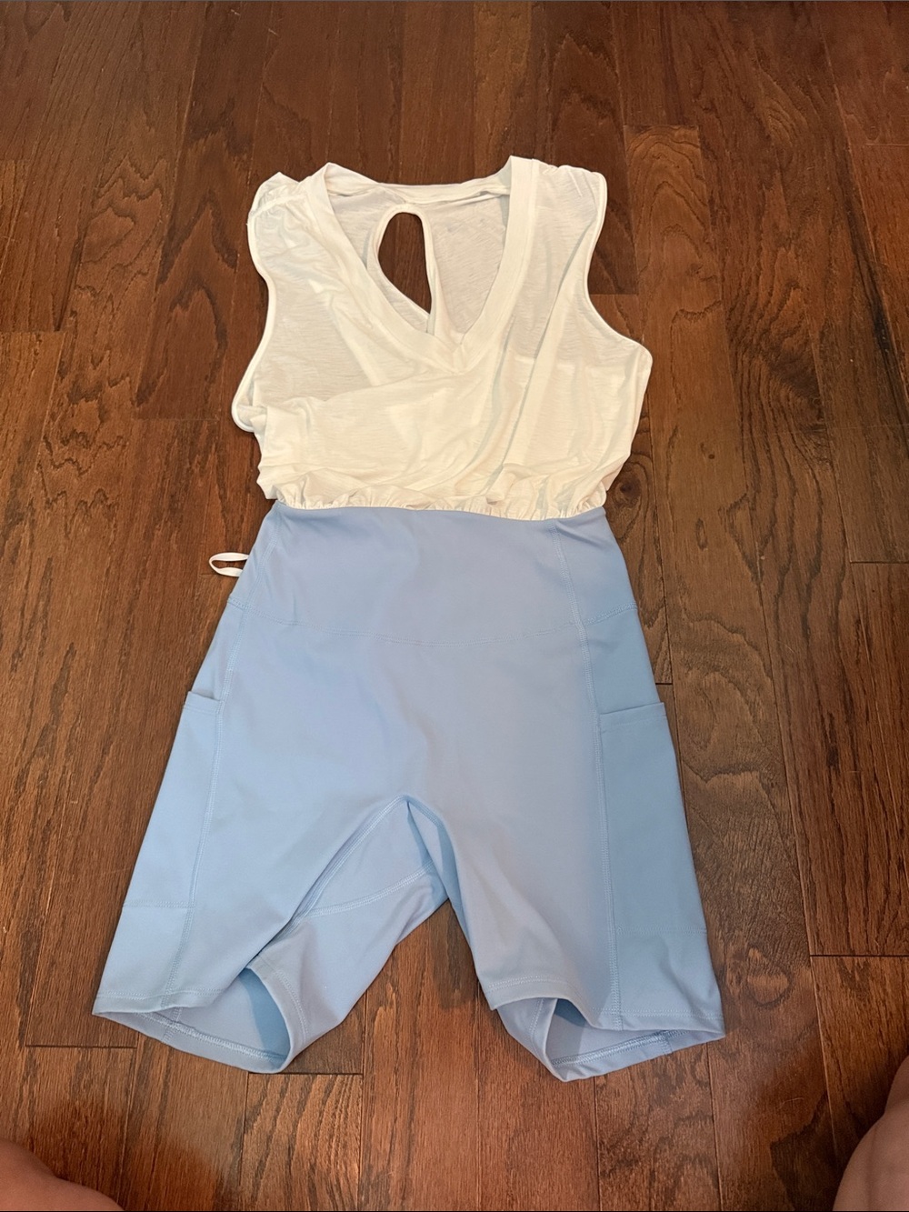 FP Movement by Free People Pale Blue High-Rise Bike Shorts